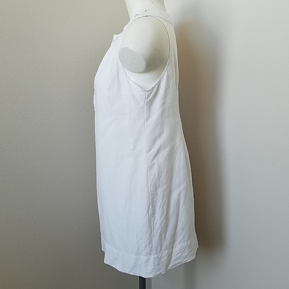 NY & Co White Beaded Sleeveless Sundress - Picture 3 of 6